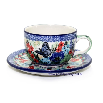 Filiżanka 0,2L + spodek dek. U4864X Motyl